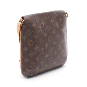 Louis Vuitton Brown Bag Leather Monogram Shoulder Musette Short Strap Salsa